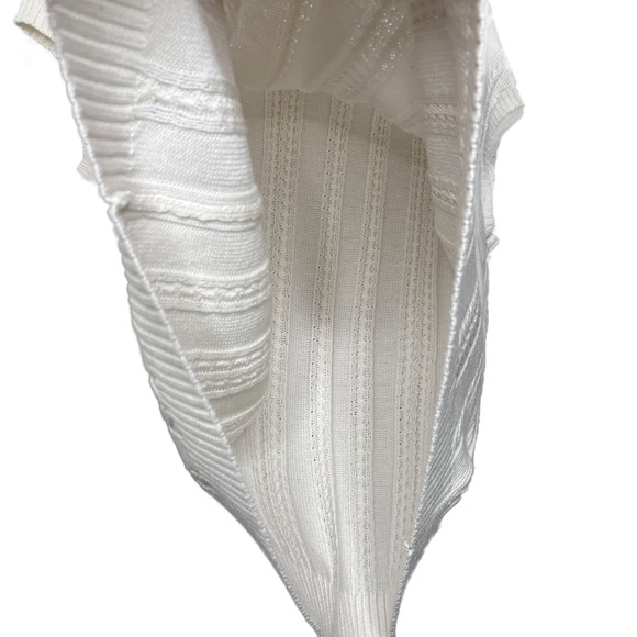 The Drop Womens Cable Knit V Neck Sleeveless Wool Blend Sweater Vest White XXL - Picture 7 of 16